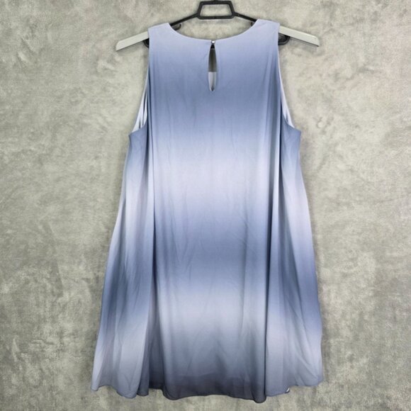 Womens Cato Blue Gradient Ombré A-Line Dress Sleeveless Keyhole Back Size 18/20W - Picture 6 of 9